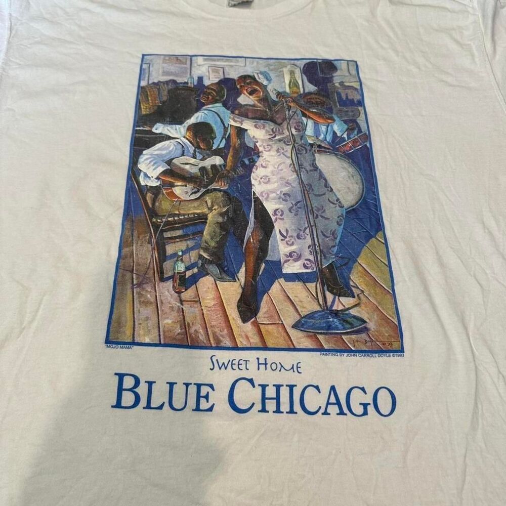 1993 Sweet Home‎ Blue Chicago Painting by John Carroll Doyle t-shirt Size XXL
